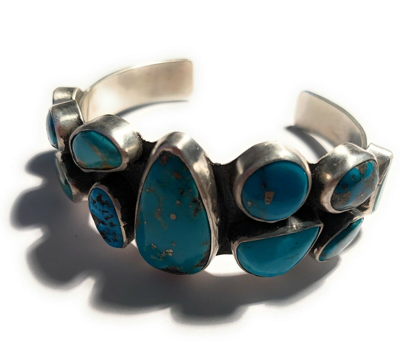 Navajo Mixed Turquoise & Sterling Silver Cuff Bracelet