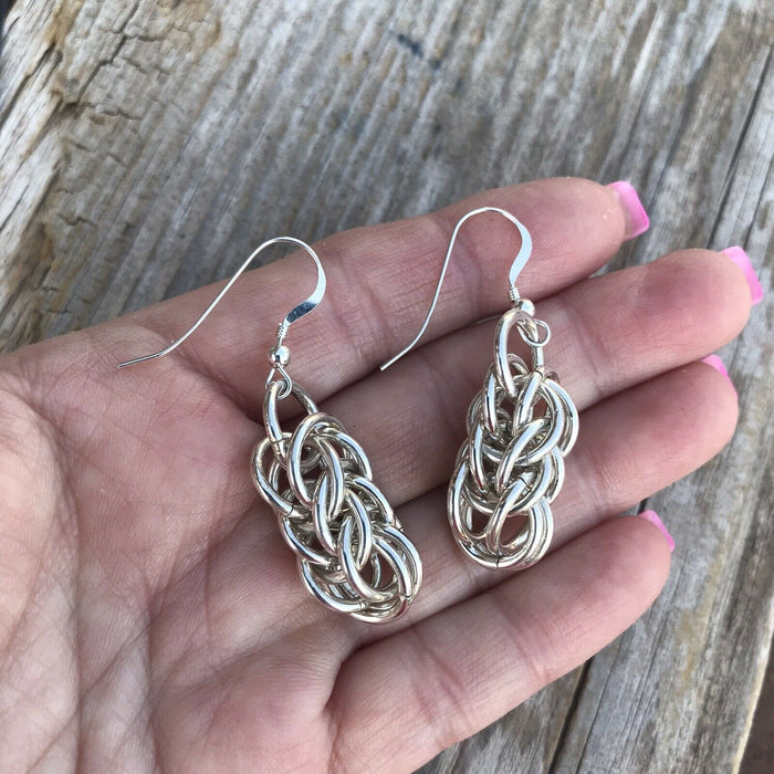 Navajo Sterling Silver Chain Link Dangle Earrings - Culture Kraze Marketplace.com