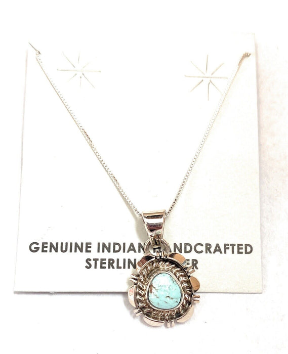 Navajo Sterling Silver & Golden Hills Turquoise Necklace