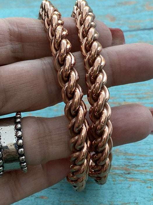 Navajo Copper Hand Twisted Bracelet Cuff