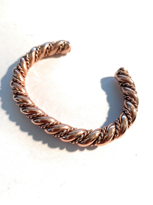 Navajo Copper Hand Twisted Bracelet Cuff