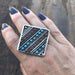 Navajo Multi Stone &  Sterling Silver Statement Ring Size 7.5 - Culture Kraze Marketplace.com