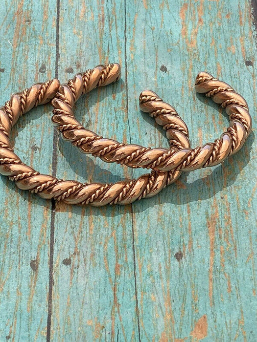 Navajo Copper Hand Twisted Bracelet Cuff