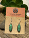 Navajo Sterling Silver Dyed Kingman Turquoise Elegant Earrings Signed - Culture Kraze Marketplace.com