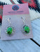 Navajo Sterling Silver Gaspeite Dangle Earrings Signed - Culture Kraze Marketplace.com