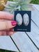 Navajo White Buffalo And Sterling Silver Post Earrings Signed - Culture Kraze Marketplace.com