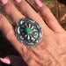 Navajo Sterling Silver Turquoise Concho Ring Sz 5.5 - Culture Kraze Marketplace.com