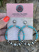 Navajo Sterling Silver Turquoise Stone Post Hoop Earrings - Culture Kraze Marketplace.com