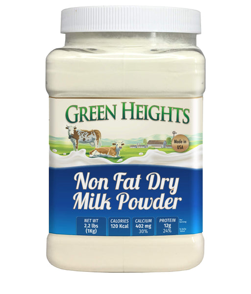 Non Fat Dry Milk Powder - 2.2 Pounds / 1 Kilo Jar by Green Heights-0