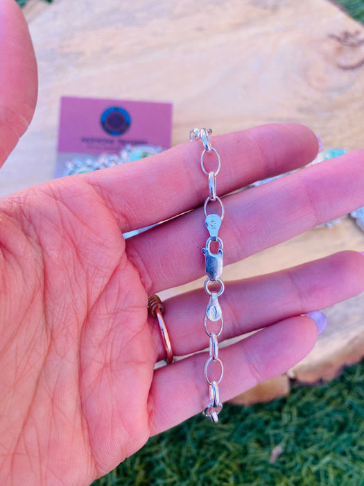 Navajo Sterling Silver & Sonoran Mountain Turquoise Necklace Set