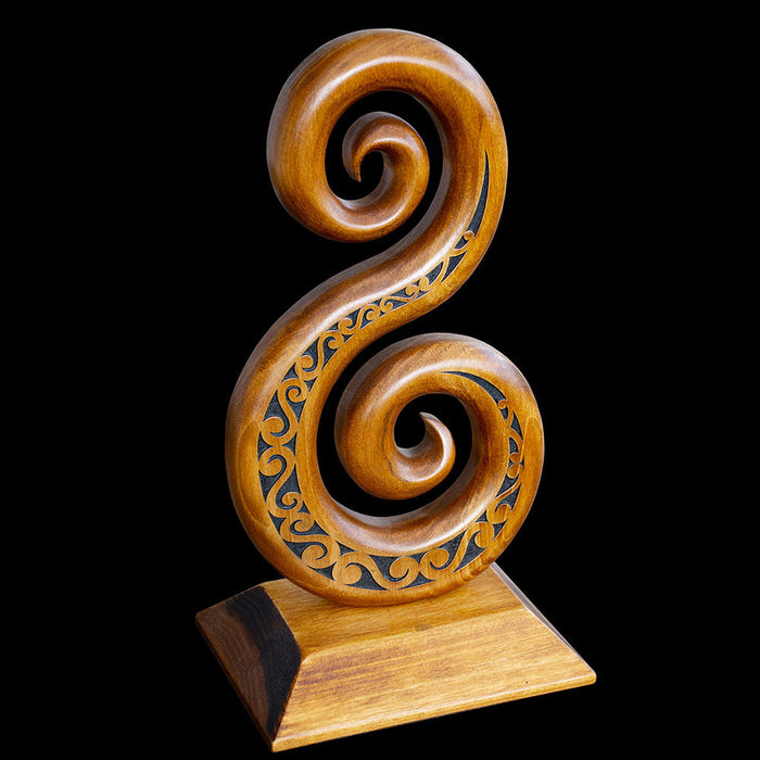 Large Carved Koru Sculpture - Culture Kraze Marketplace.com