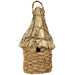 <center>Vine and Vetiver Birdhouse with Straw Roof </br>Crafted by Artisans in Haiti </br>Measures 11-3/4” high x 5-1/2” wide x 5-1/2” deep</center>