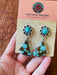 Navajo Number 8 Turquoise & Sterling Silver Flower Dangle Earrings - Culture Kraze Marketplace.com