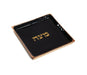 Metal Matzah Tray for Pesach Passover - Black Gold Enamel Design - Culture Kraze Marketplace.com