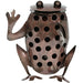 <center>Recycled Metal Frog Luminary </br>Crafted by Artisans in India </br>Measures 7” high x 8” wide x 4” deep</center>