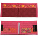 <center>Pink Patchwork Wallet, front and back </br>Crafted by Artisans in India </br>Measures 3-1/2” x 4-1/2” when closed</center>