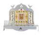 Dorit Judaica Three Windows Chanukah Menorah Al Ha’Nissim - Leaf Design - Only 1 in stock - Culture Kraze Marketplace.com