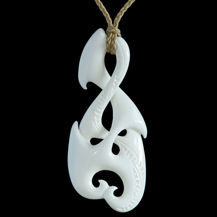 Large Unity Twist, handcrafted bone pendant - Culture Kraze Marketplace.com