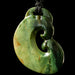 Large Flower Jade Matau, handcrafted hook pendant - Culture Kraze Marketplace.com