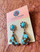 Navajo Number 8 Turquoise & Sterling Silver Flower Dangle Earrings - Culture Kraze Marketplace.com