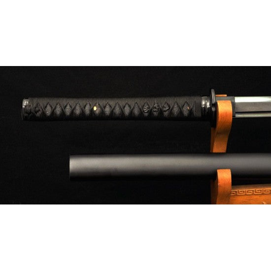 Japanese Ninjato Sword Samurai Black Carbon Steel Blade Kiriha Zukuri Full Tang - Culture Kraze Marketplace.com