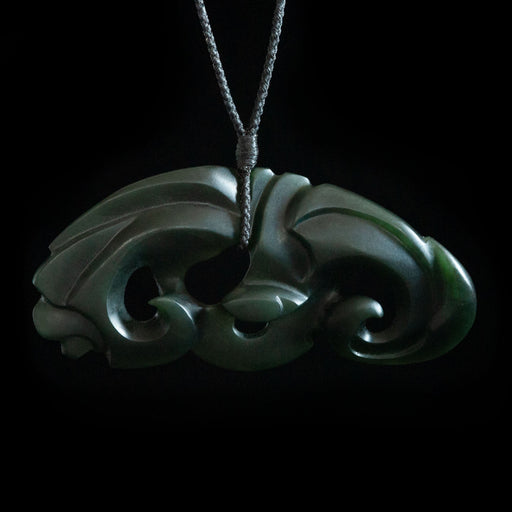 Large Freeform Jade Koru Flow by Nick Balme - Culture Kraze Marketplace.com