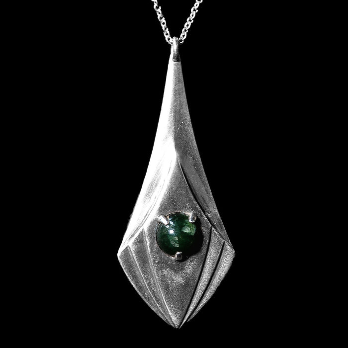 Sterling Silver Pendant with Pounamu Insert - Culture Kraze Marketplace.com