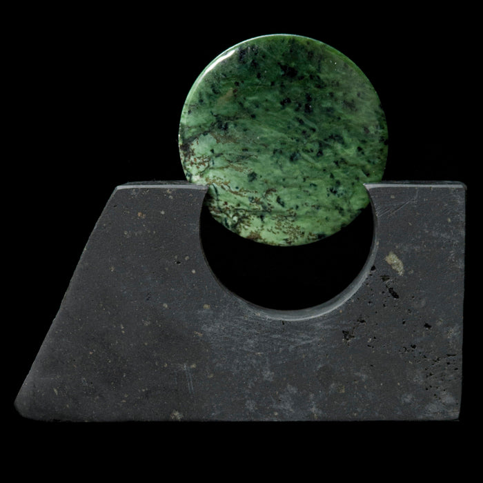 Pounamu disc form sculpture by Alex Sands - Culture Kraze Marketplace.com