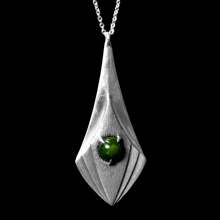 Sterling Silver Pendant with Pounamu Insert - Culture Kraze Marketplace.com