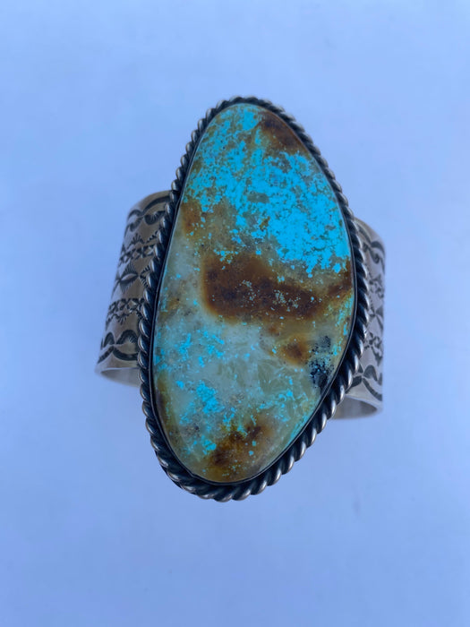 Jennifer Garcia Sterling Silver & Royston Turquoise Cuff Bracelet