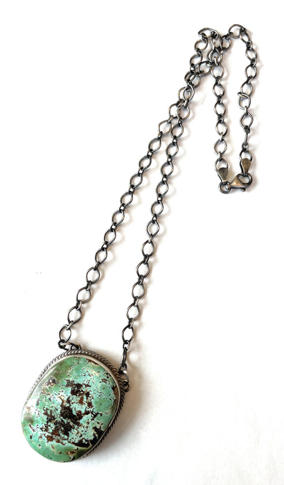 Navajo Turquoise And Sterling Silver Necklace