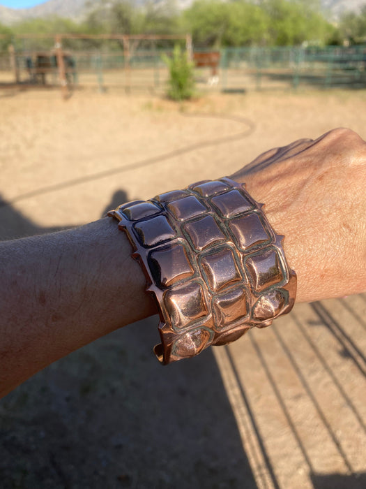 Navajo Copper Cuff Bracelet By Cody Willie  Signed & Stamped