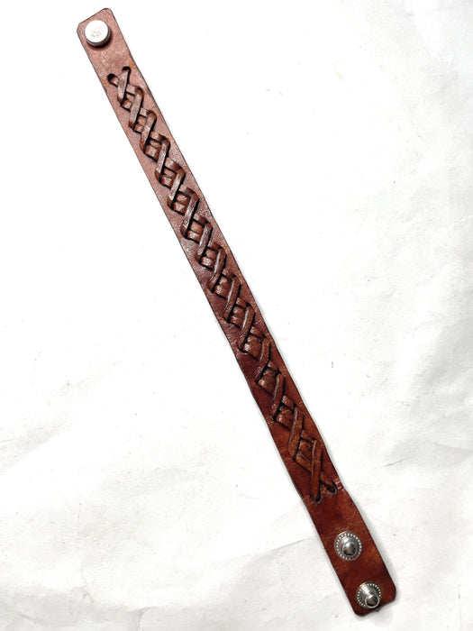 Handmade Brown Leather Bracelet