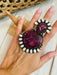 Navajo Sterling Silver, Mother of Pearl & Purple Spiny Cluster Adjustable Ring - Culture Kraze Marketplace.com