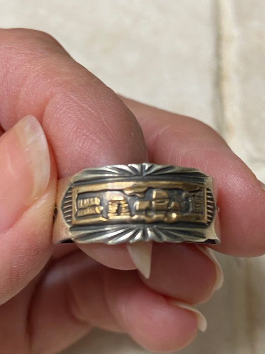 Sterling Silver Copper Story Teller Ring Size 12.5 - Culture Kraze Marketplace.com