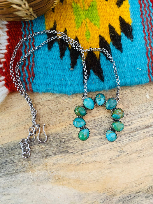 Handmade Sterling Silver & Turquoise Naja Necklace