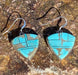 Turquoise & Sterling Silver Shield Dangle Earrings - Culture Kraze Marketplace.com