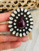 Navajo Sterling Silver, Mother of Pearl & Purple Spiny Cluster Adjustable Ring - Culture Kraze Marketplace.com