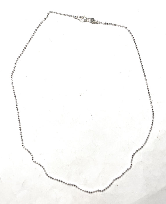 Navajo Made Sterling Silver Necklace 18 Inches