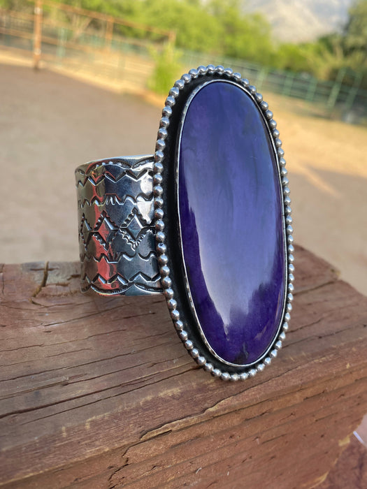 Jennifer Garcia Sterling Silver & Charoite Cuff Bracelet