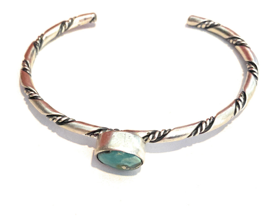 Navajo Sterling Silver & Sonoran Mountain Turquoise Cuff Bracelet