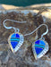 Navajo Lapis, Turquoise, Blue Opal Sterling silver Drop Dangle Earrings - Culture Kraze Marketplace.com