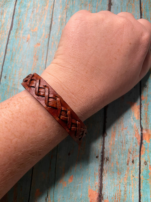 Handmade Brown Leather Bracelet