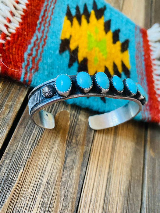 Navajo Turquoise & Sterling Silver Cuff Bracelet