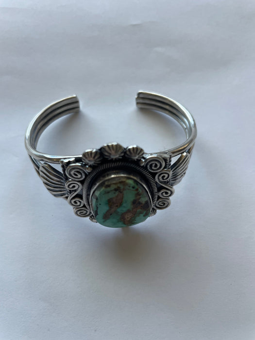 Navajo Sterling Cuff & Royston Turquoise Cuff Bracelet