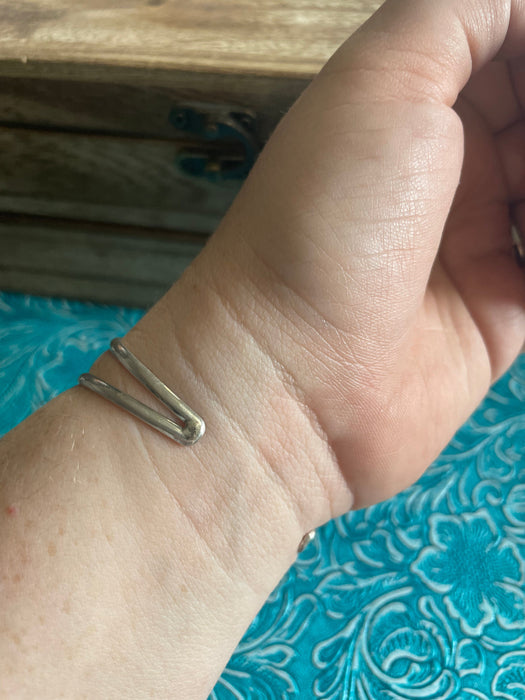 Sterling Silver Navajo Turquoise Thunderbird Cuff Bracelet