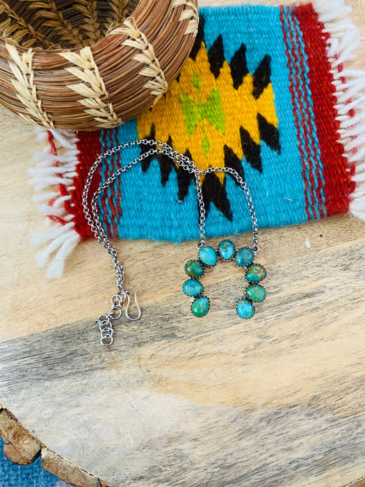 Handmade Sterling Silver & Turquoise Naja Necklace