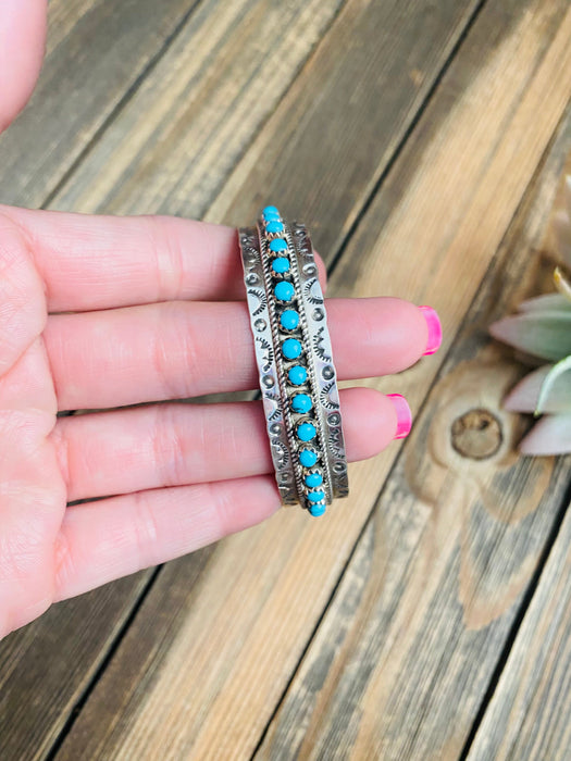 Navajo Turquoise & Sterling Silver Cuff Bracelet