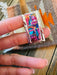 Navajo Sterling Silver & Pink Dream Mohave Rectangle Inlay Ring Size 8.25 - Culture Kraze Marketplace.com