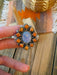 Handmade Sterling Silver, Orange Mojave & Opal Cluster Adjustable Ring - Culture Kraze Marketplace.com